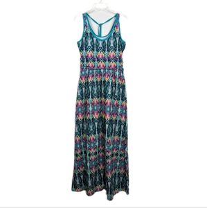 MOUNTAIN HARDWEAR Multi Print Jersey Sleeveless Maxi Dress, Size M